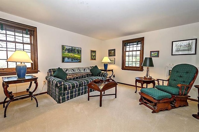 view of carpeted living room