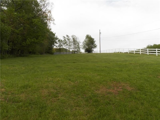 view of yard featuring a rural view