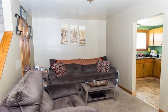 view of carpeted living room