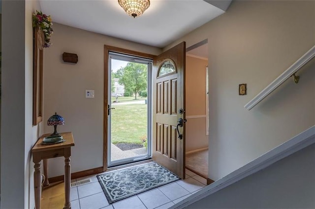 view of tiled entryway