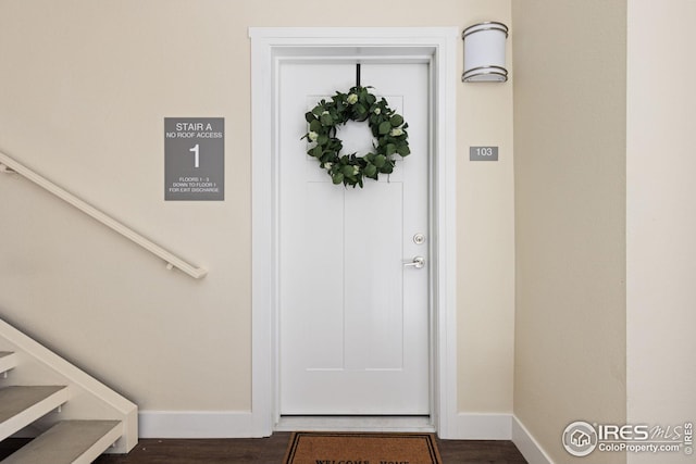 view of doorway to property