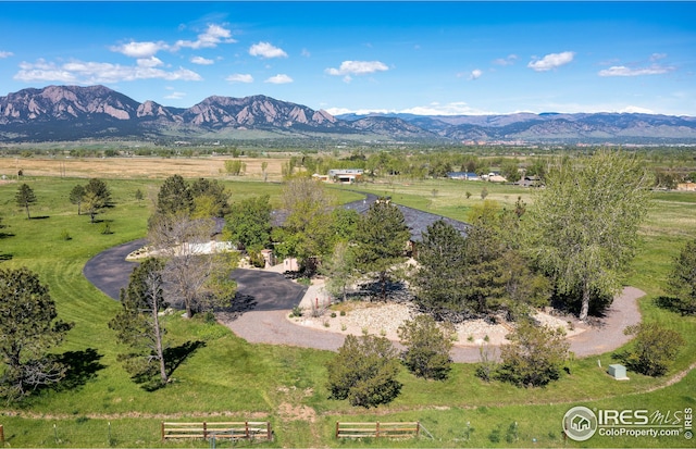 property view of mountains featuring a rural view