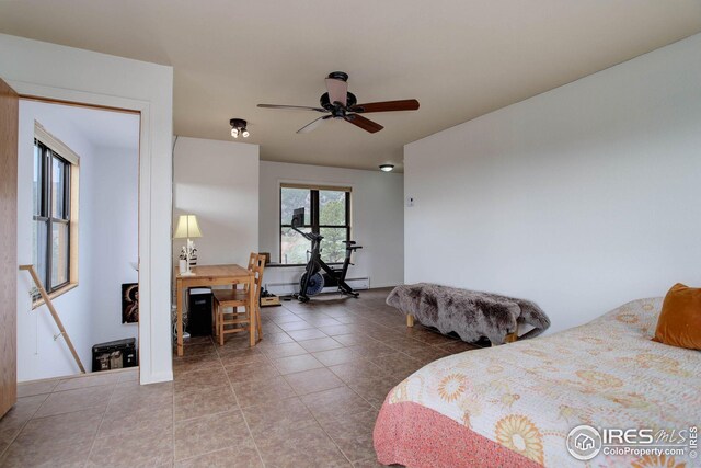 view of tiled bedroom