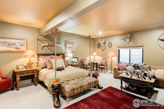 view of carpeted bedroom