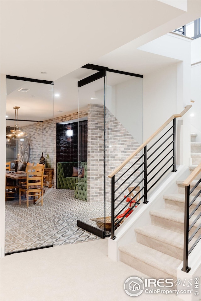 view of stairs