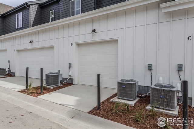 garage featuring cooling unit