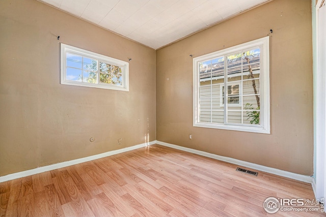 empty room featuring light hardwood / wood-style flooring