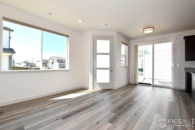 interior space with light wood-type flooring