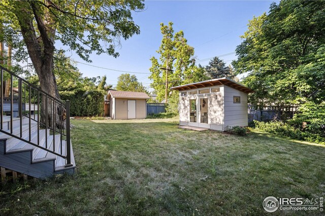 2870 18th St, Boulder, CO 80304 - view of yard with a storage shed