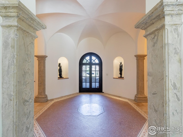 foyer with french doors