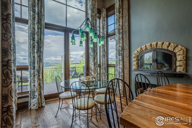 300 Samaia Ct, Tabernash, CO 80478 - dining room with a chandelier and wood finished floors