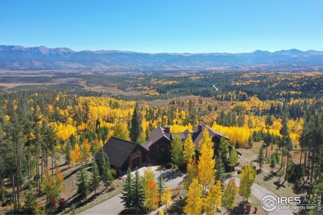 300 Samaia Ct, Tabernash, CO 80478 - birds eye view of property with a forest view and a mountain view