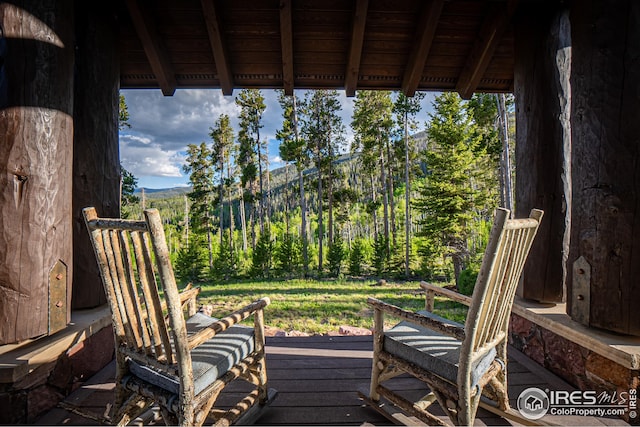 300 Samaia Ct, Tabernash, CO 80478 - deck with a forest view
