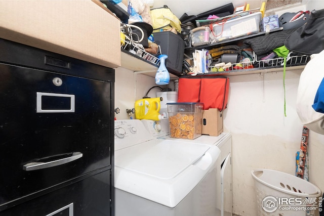 laundry area with washer and dryer