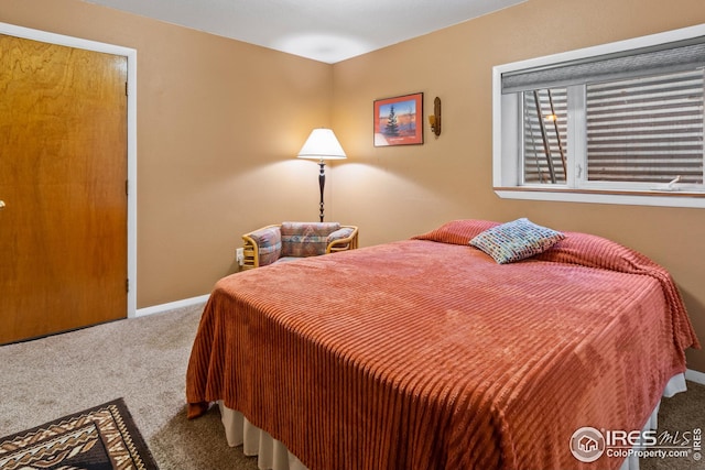 view of carpeted bedroom