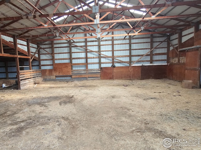 interior space featuring lofted ceiling