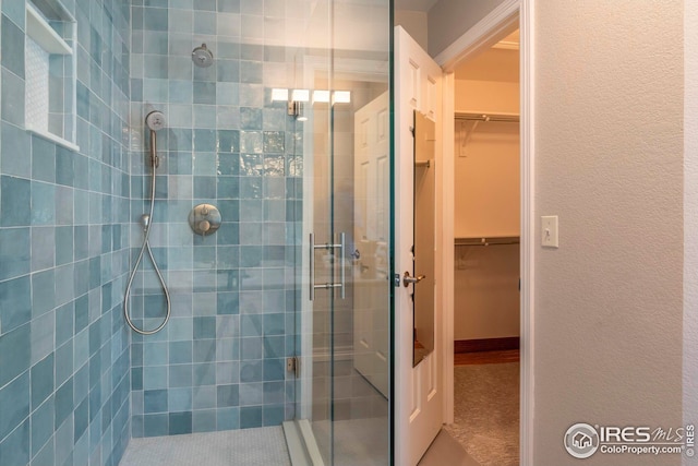 bathroom with walk in shower