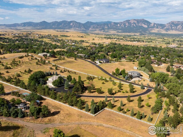 aerial view featuring a mountain view