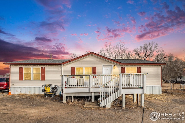 manufactured / mobile home featuring a deck