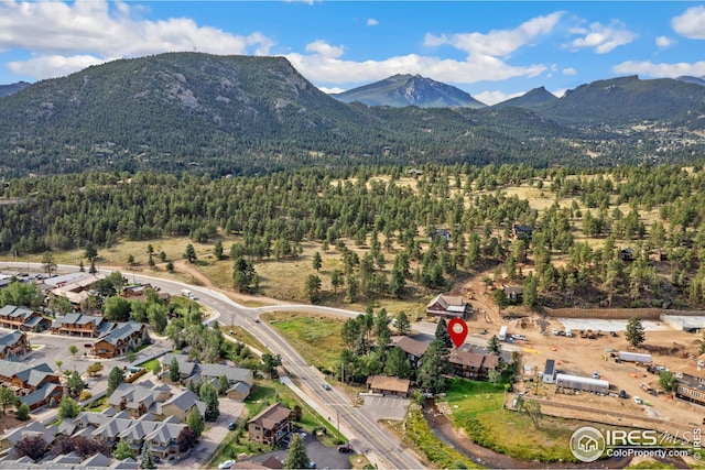 bird's eye view featuring a mountain view