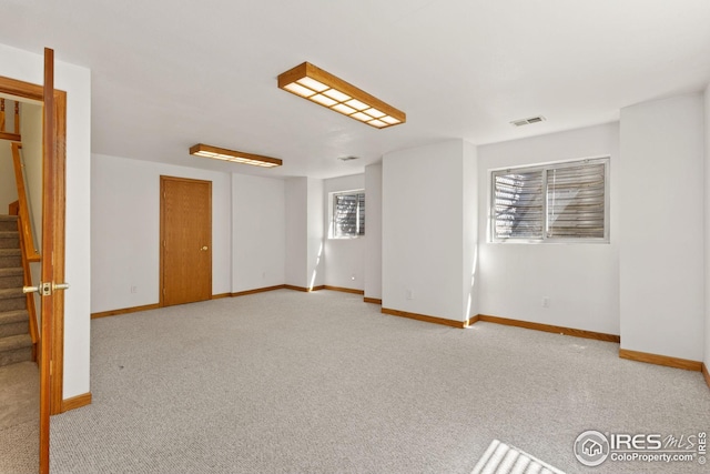 view of carpeted spare room