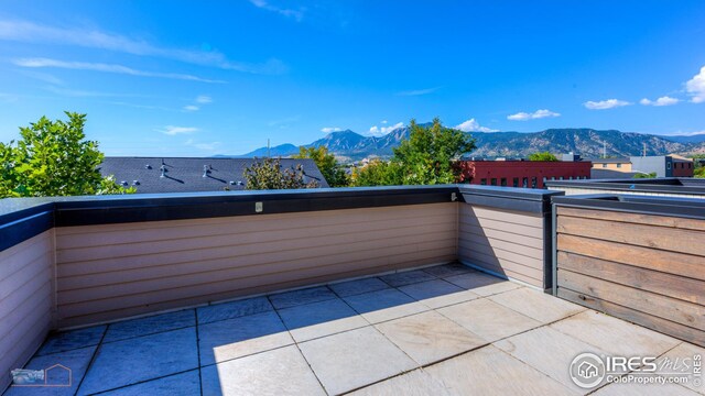 balcony with a mountain view