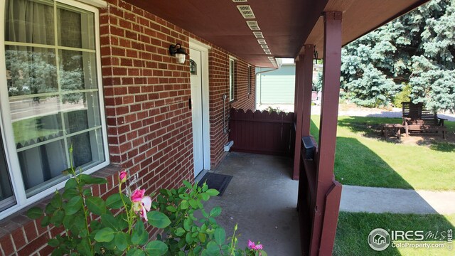 view of patio featuring covered porch