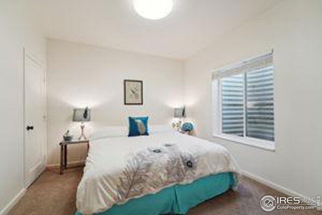 view of carpeted bedroom