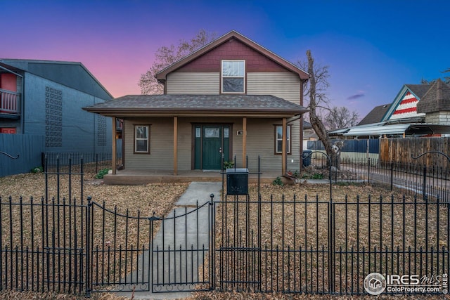 view of front of home featuring a porch