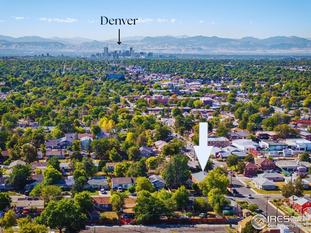 1391 Lima St, Aurora, CO 80010 - drone / aerial view of a mountainous background