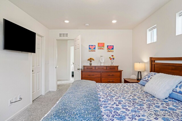 view of carpeted bedroom