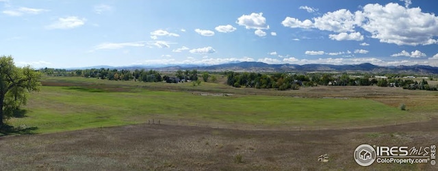 mountain view with a rural view