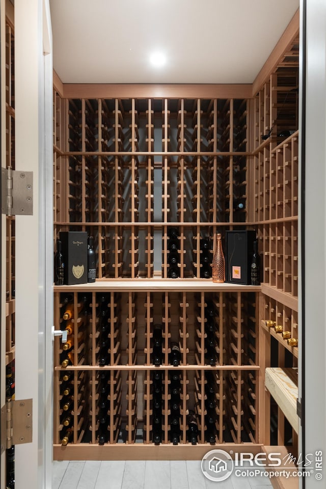 wine room featuring tile patterned floors