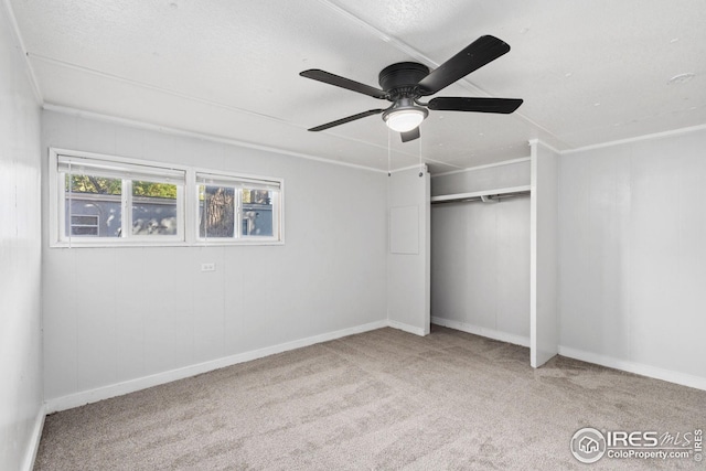 spacious closet featuring light colored carpet