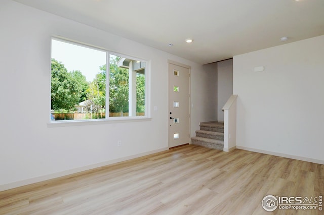 interior space featuring light hardwood / wood-style flooring