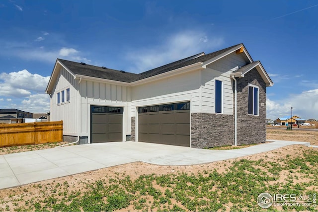 view of property exterior featuring a garage