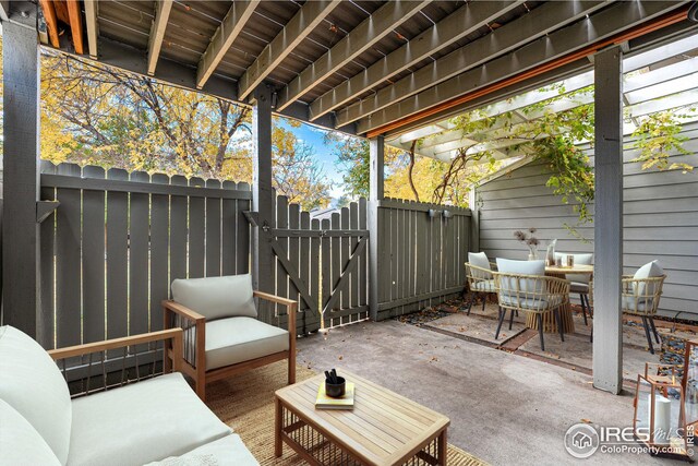 view of patio / terrace with an outdoor hangout area