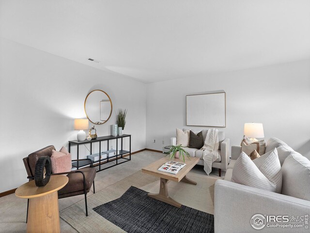 view of carpeted living room