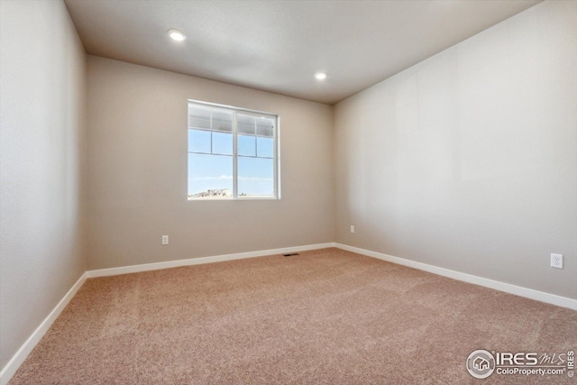 view of carpeted empty room