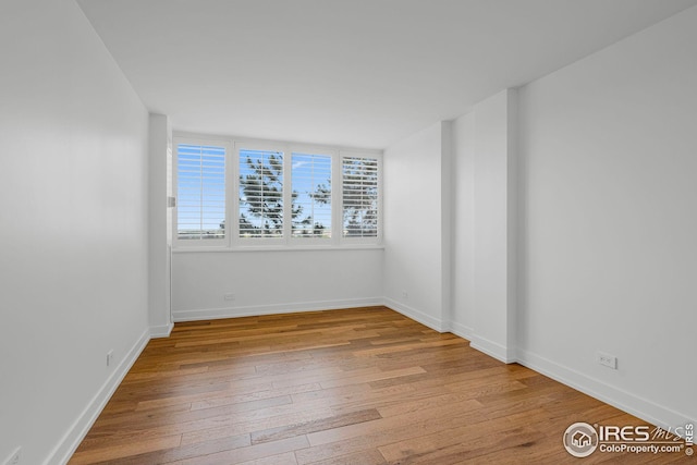 empty room featuring light hardwood / wood-style floors