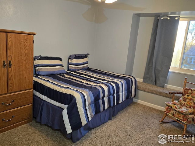 view of carpeted bedroom