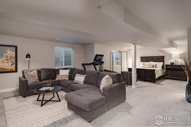 view of carpeted living room