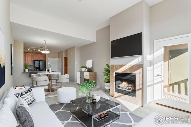 view of carpeted living room