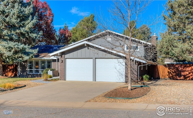 ranch-style home with a garage