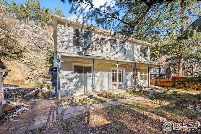 view of front of home with a porch