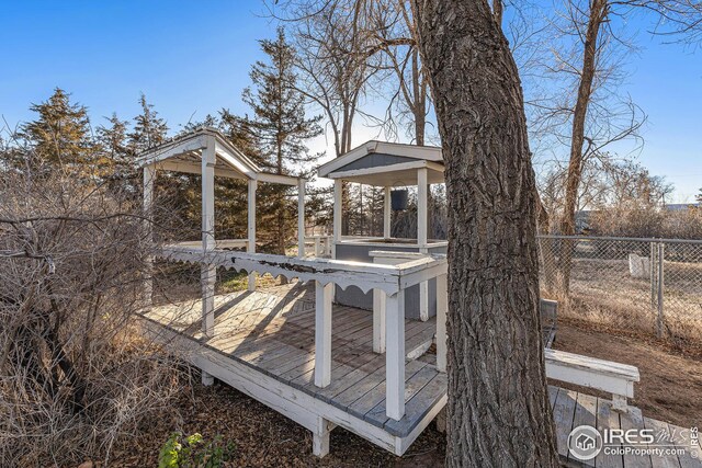 view of wooden deck