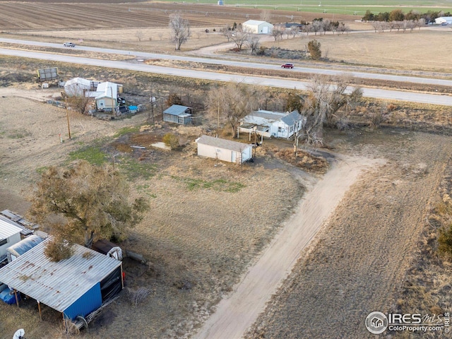 drone / aerial view featuring a rural view