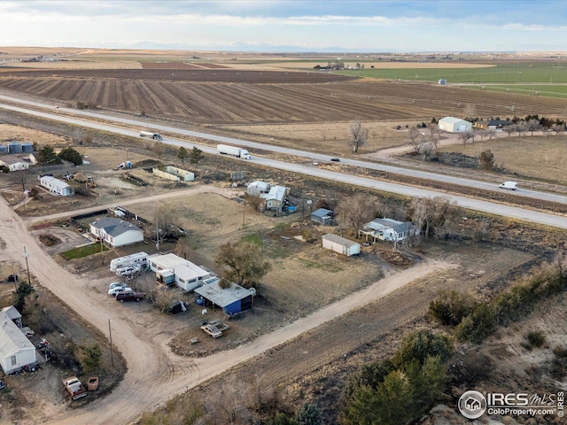 bird's eye view with a rural view