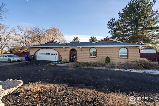 ranch-style house with a garage