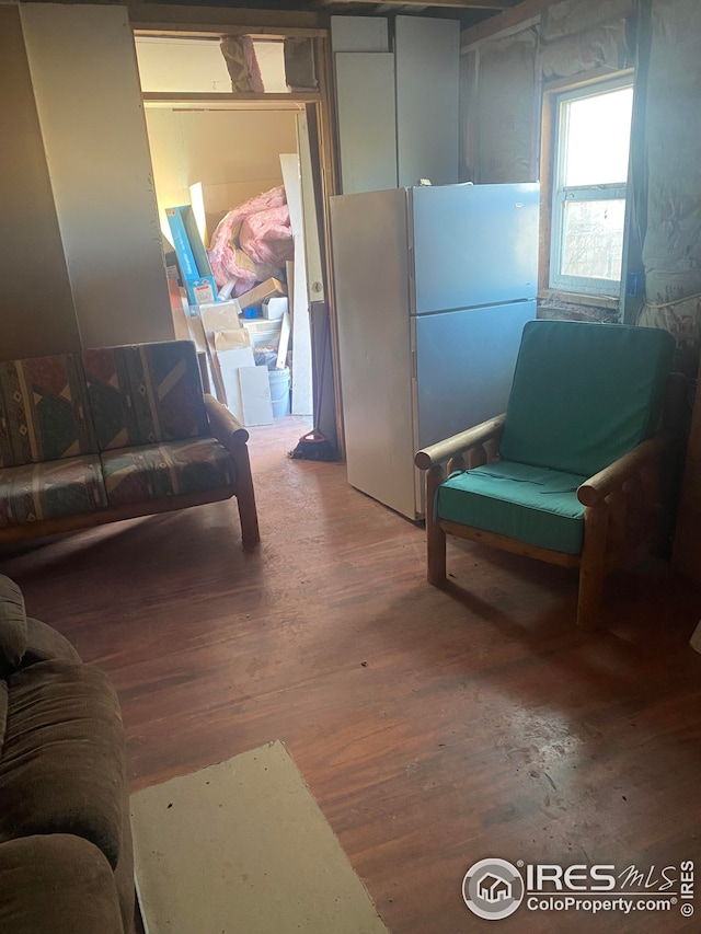 living room featuring wood-type flooring